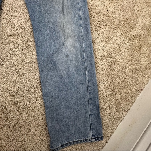 Levi's 505 Y2K Men's Jeans Regular Fit Straight Leg Denim Blue 34x33 Medium Wash - Picture 7 of 8